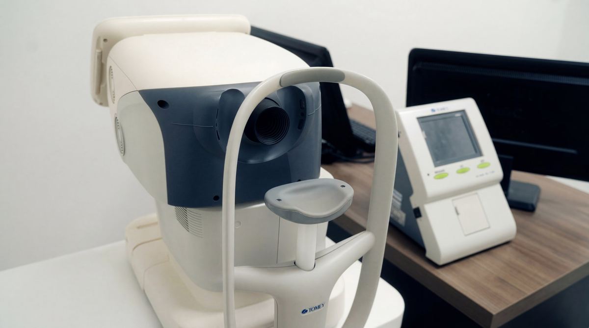 Equipamento de OCT para exames oftalmológicos